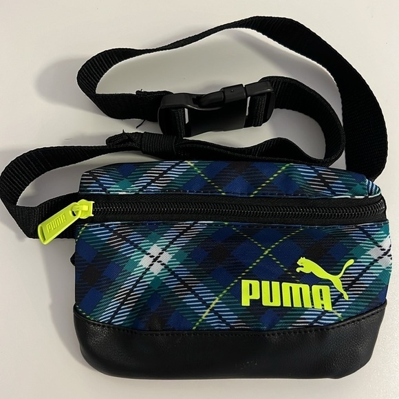 PUMA • Blue Plaid Pattern Unisex Fanny Pack Bag - Picture 7 of 7